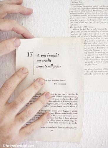  آموزش تبدیل کتاب های قدیمی به کاغذ دیواری 