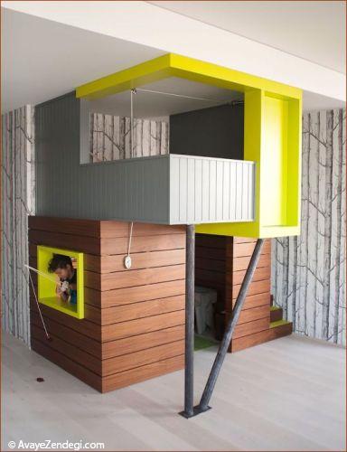  دکوراسیون آپارتمان رنگارنگ و شاد با طراحی غیرمعمول 