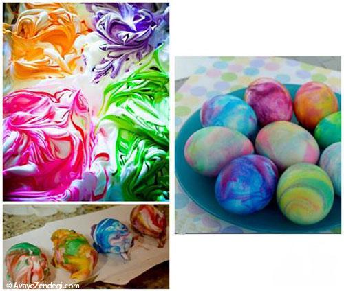 آموزش تصویری رنگ کردن تخم‌مرغ 