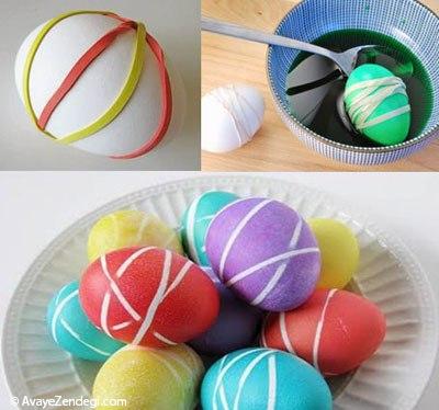 آموزش تصویری رنگ کردن تخم‌مرغ 