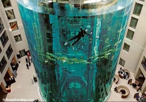 ساخت آسانسور در بزرگترین آکواریوم دنیا 
