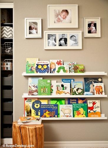 10 ایده خلاقانه برای کتابخانه ای در قلب اتاق کودک!