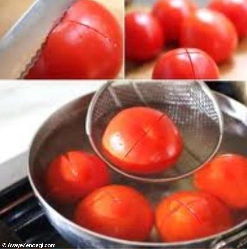 راه های ساده ای برای پوست کندن گوجه فرنگی