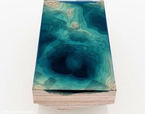  میز جالب به شکل اقیانوس 