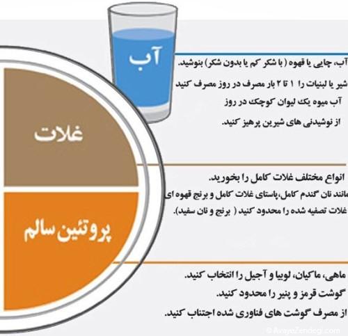 اینفوگرافی بشقاب غذای سالم