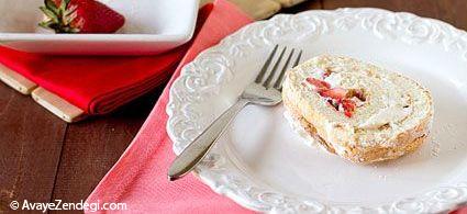  کیک خامه و توت فرنگی فرشته (Angel Cake) 