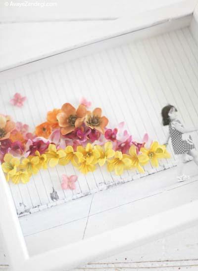 ایده فوق العاده تزئین عکستان با گل های مصنوعی