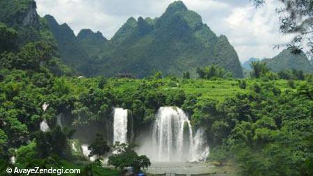 آبشاری منحصر بفرد در مرز ویتنام و چین