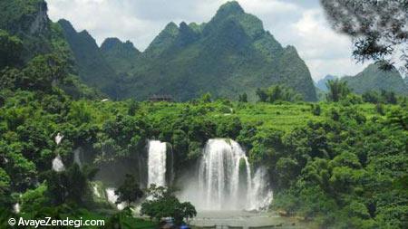 آبشاری منحصر بفرد در مرز ویتنام و چین