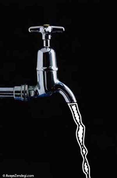 طراحی جریان آب از شیر آب با فتوشاپ 