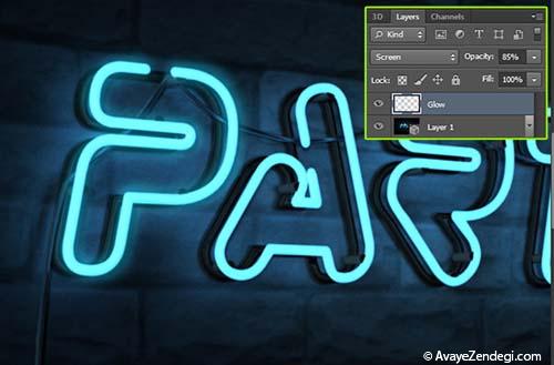 آموزش ایجاد یک متن نئونی با فتوشاپ CS6