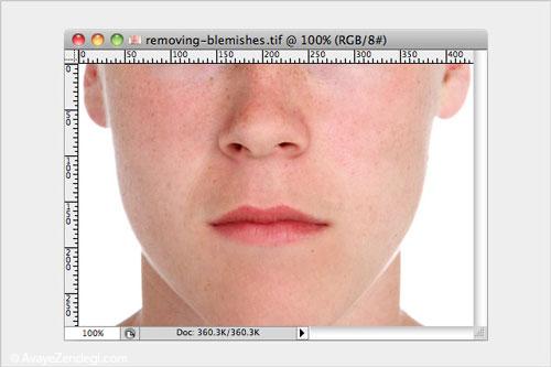  روتوش عکس با فتوشاپ؛ برداشتن لکه های صورت 