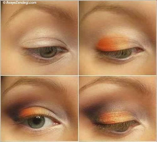  آموزش تصویری آرایش چشم فصل های سرد 