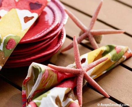ساخت حلقه دستمال با ستاره های دریایی