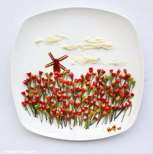 عکس های دیدنی و جالب از خلاقیت با مواد غذایی 