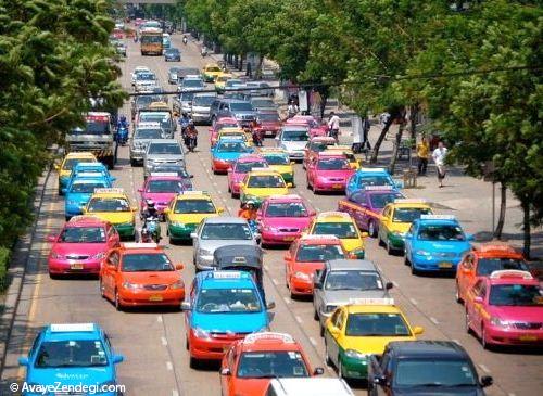  عکس تاکسی های رنگارنگ در تایلند 