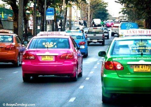  عکس تاکسی های رنگارنگ در تایلند 