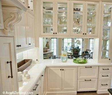  8 روش زیبا برای بکار بردن شیشه در کابینت آشپزخانه 