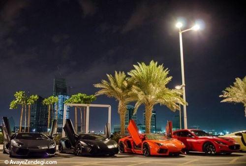  خودروهای لوکس در خیابان های قطر 