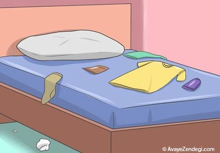 تمیز و مرتب کردن اتاق خواب