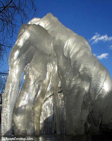  مجسمه یخی اثر دست طبیعت 