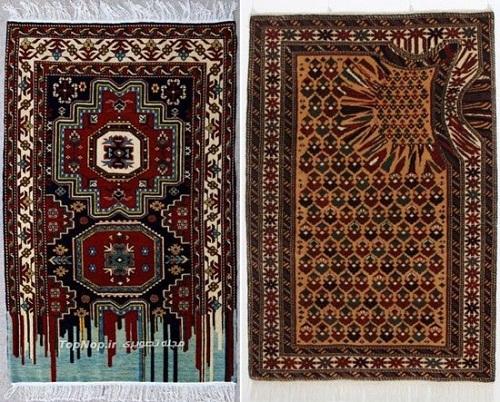 دستکاری عجیب و غریب فرش ایرانی