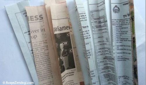 آموزش ساخت سبد تزیینی با روزنامه