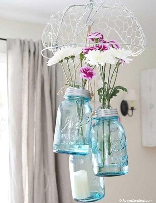  با بطری های شیشه ای خانه تان را زیبا کنید 
