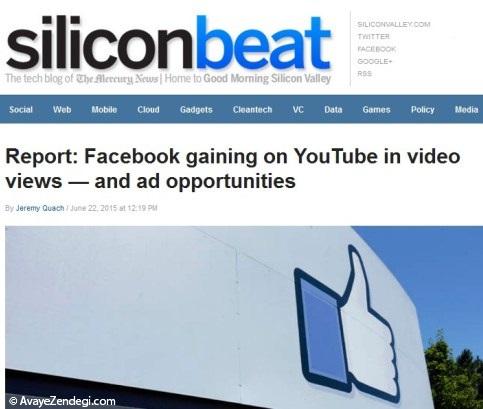 رشد درآمد فیس بوک از Youtube 