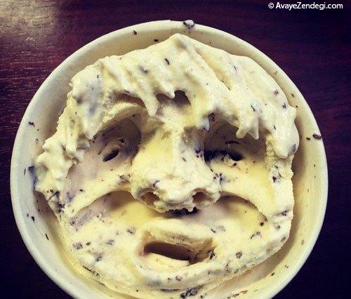خلق شکلک‌های خلاقانه با بستنی! 