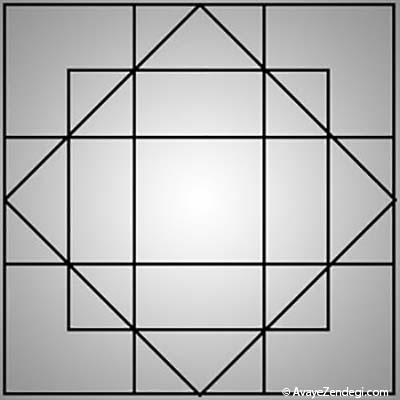 معمای تصویری تعداد مربع ها