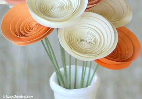 ساختن گل رز کاغذی با کمک فرزندتان 