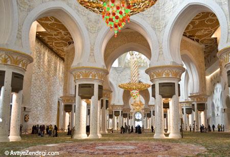 مسجد شیخ زاید در امارات یکی از زیباترین مساجد جهان