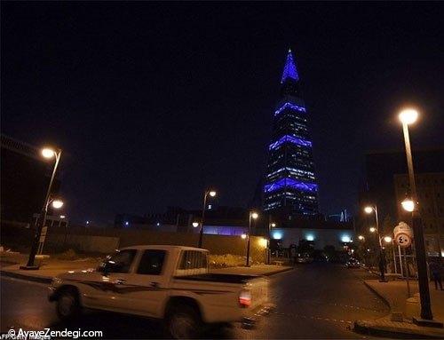  «نورپردازی آبی» بناهای معروف جهان 