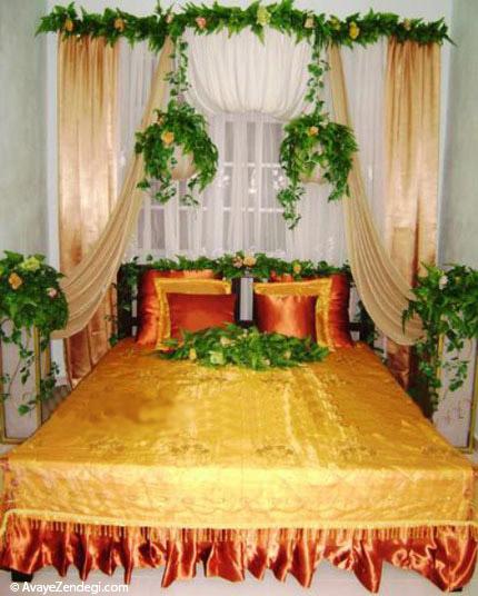 شیک ترین مدل تزیین تخت عروس با گل های طبیعی