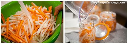 طرز تهیه ترشی هویج و ترب سفید