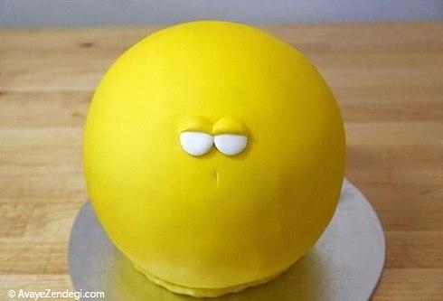تزیین کیک به شکل جوجه طلایی