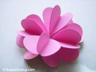 ساخت گل کاغذی سه بعدی
