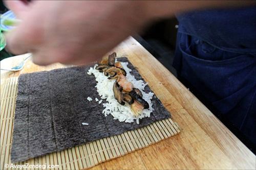 درست کردن سوشی در خانه
