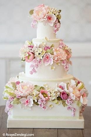کیک گلدار مخصوص عروسی